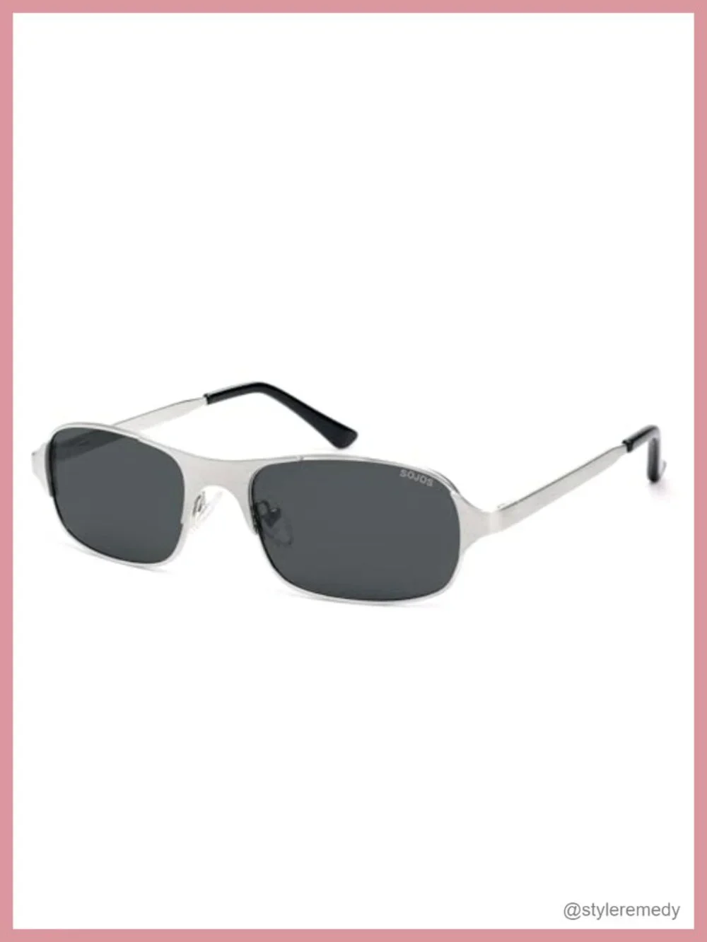 Retro Rectangle Polarized Sunglasses with Metal Frame